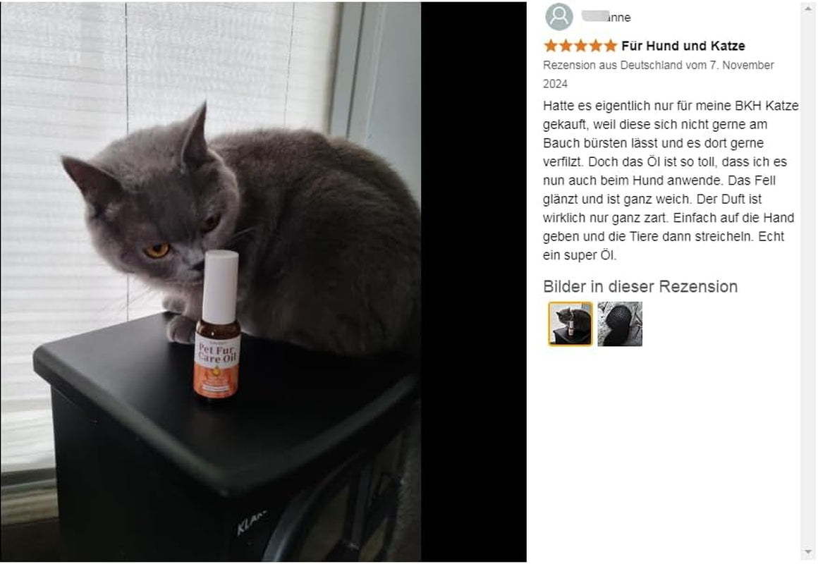 Olio per La Cura Della Pelliccia Di Cani E Gatti – Senza Risciacquo, Rimuove Grovigli E Dona Lucentezza, Arricchito Con Collagene E Oli Naturali, 30 Ml (Fragranza Delicata)