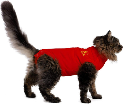 Medical Pet Shirt per Gatti, Rosso, XXS