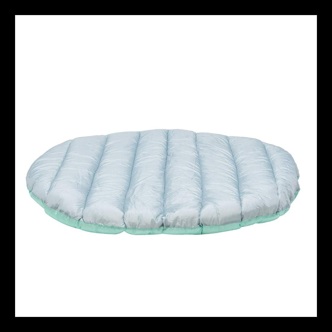 Small Dog Bed Trail Pup Travel Pillow Mat W/Stuff Sack, Washable - Aqua/Granite Gray, Small