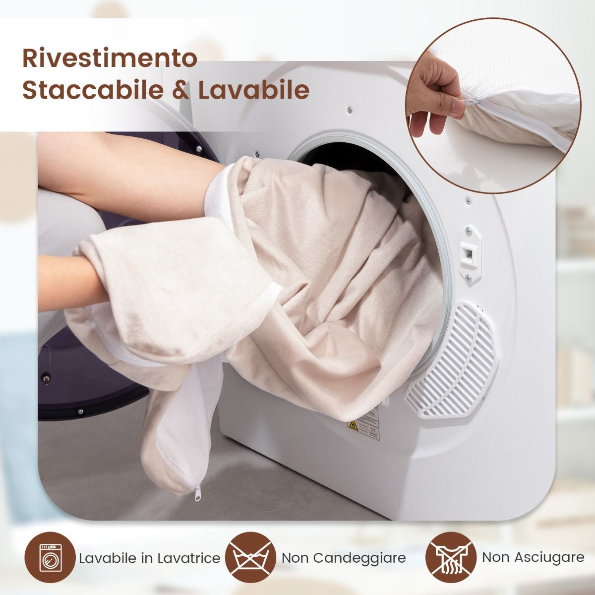 Cuscino per Cani Impermeabile, Cuscino Ortopedico per Cani Con Supporto in Memory Foam Copertura Rimovibile 2 Colori