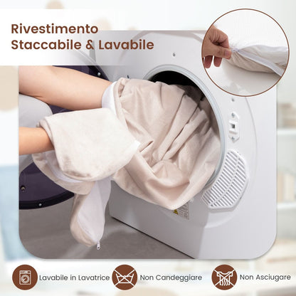 Cuscino per Cani Impermeabile, Cuscino Ortopedico per Cani Con Supporto in Memory Foam Copertura Rimovibile 2 Colori