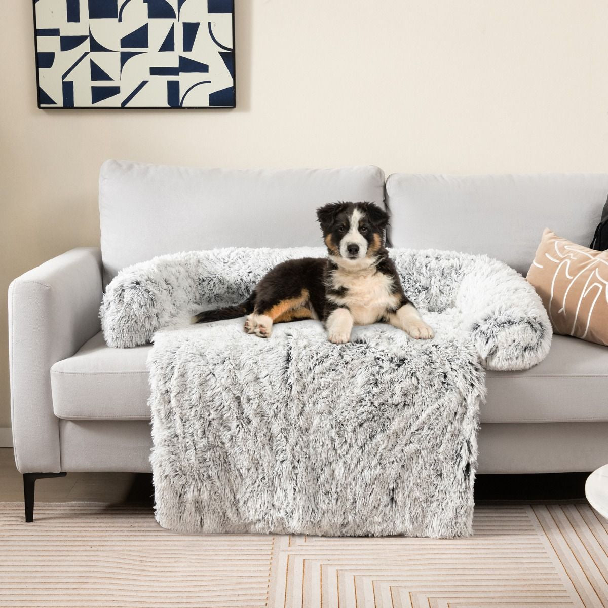 Cuccia per Cani in Peluche Con Fondo Antiscivolo Copertura Rimovibile E Lavabile, Letto Divano per Cani O Gatti 2 Colori 3 Dimensioni