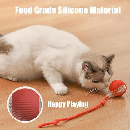 Interactive Rolling Dog Smart Ball - 360° Automatic Rotating Toy for Dogs & Cats (Red+Green)