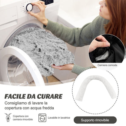 Cuccia per Cani in Peluche Con Fondo Antiscivolo Copertura Rimovibile E Lavabile, Letto Divano per Cani O Gatti 2 Colori 3 Dimensioni