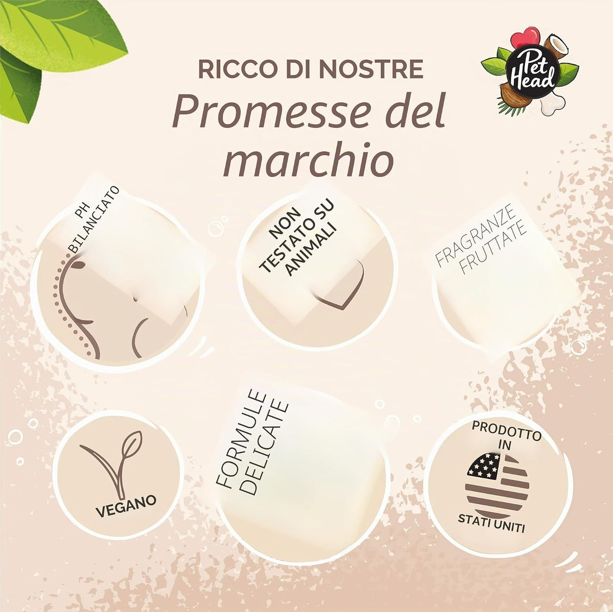 Balsamo per Cani Con Pelle Sensibile, Ipoallergenico Di Cocco, Marrone