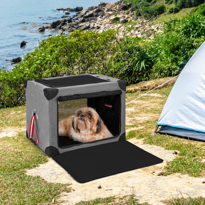 Trasportino per Cani Pieghevole Con 3 Aperture Telaio in Metallo, Kennel Portatile Morbido Da Viaggio 3 Dimensioni