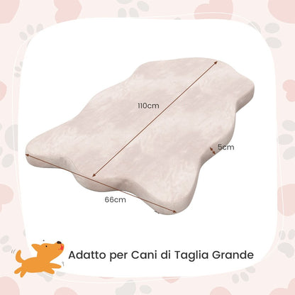 Cuscino per Cani Impermeabile, Cuscino Ortopedico per Cani Con Supporto in Memory Foam Copertura Rimovibile 2 Colori