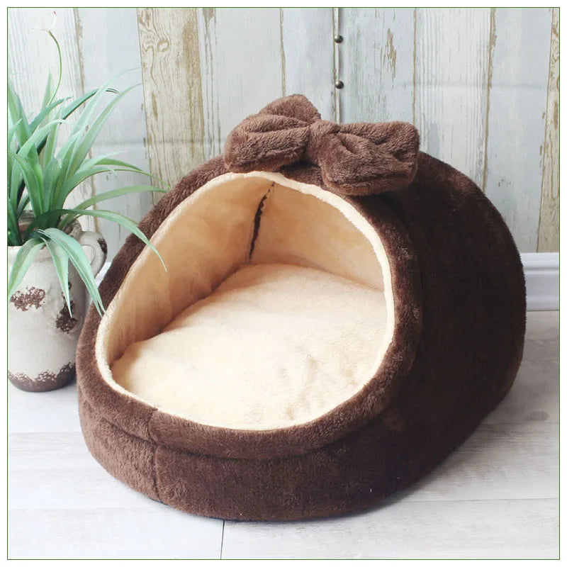 Pet Bed,Dog House Kennel,Doggy Warm Cushion,Basket for Small Medium Dogs,Fashion Cave Cat Tent,Puppy Nest Mat