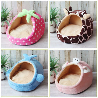 Pet Bed,Dog House Kennel,Doggy Warm Cushion,Basket for Small Medium Dogs,Fashion Cave Cat Tent,Puppy Nest Mat
