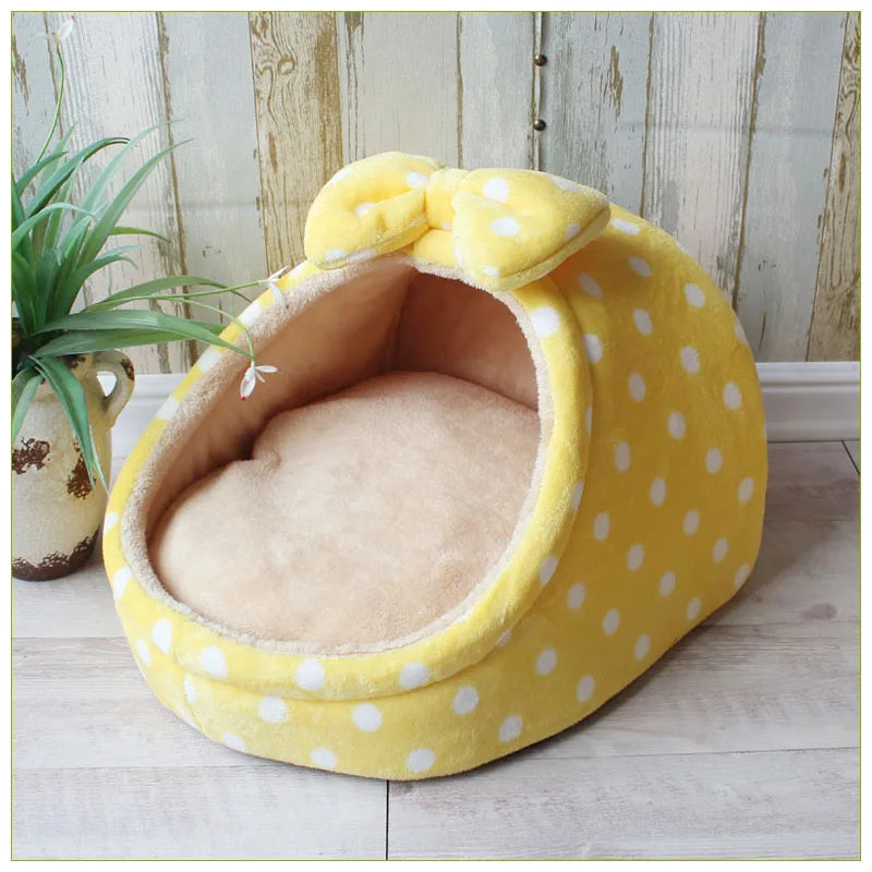 Pet Bed,Dog House Kennel,Doggy Warm Cushion,Basket for Small Medium Dogs,Fashion Cave Cat Tent,Puppy Nest Mat