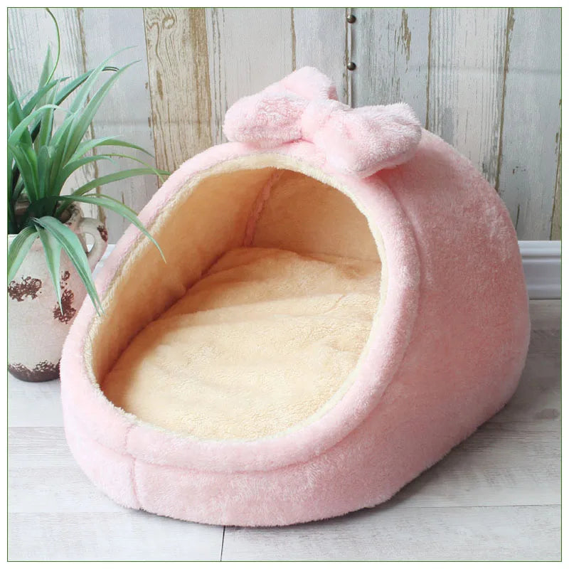 Pet Bed,Dog House Kennel,Doggy Warm Cushion,Basket for Small Medium Dogs,Fashion Cave Cat Tent,Puppy Nest Mat