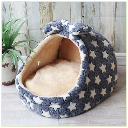 Pet Bed,Dog House Kennel,Doggy Warm Cushion,Basket for Small Medium Dogs,Fashion Cave Cat Tent,Puppy Nest Mat