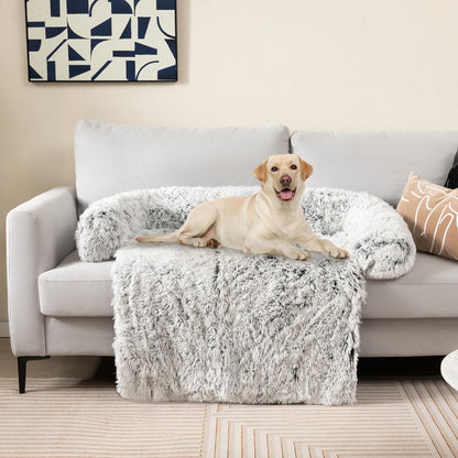 Cuccia per Cani in Peluche Con Fondo Antiscivolo Copertura Rimovibile E Lavabile, Letto Divano per Cani O Gatti 2 Colori 3 Dimensioni