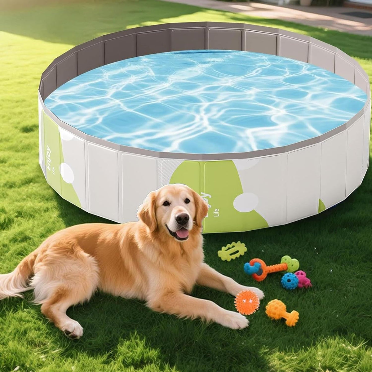 Pet Pools - for Large Dogs | PVC Foldable Stock Tank with Robust Walls & Vivid Finish Matte Texture For, Play, Outdoor, Indoor, Camping, Home and Professional Park Play Activity