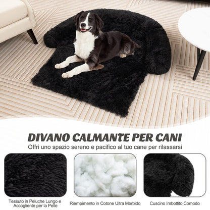 Cuccia per Cani in Peluche Con Fondo Antiscivolo Copertura Rimovibile E Lavabile, Letto Divano per Cani O Gatti 2 Colori 3 Dimensioni