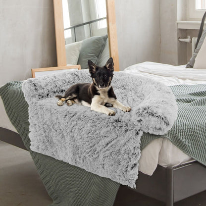 Cuccia per Cani in Peluche Con Fondo Antiscivolo Copertura Rimovibile E Lavabile, Letto Divano per Cani O Gatti 2 Colori 3 Dimensioni