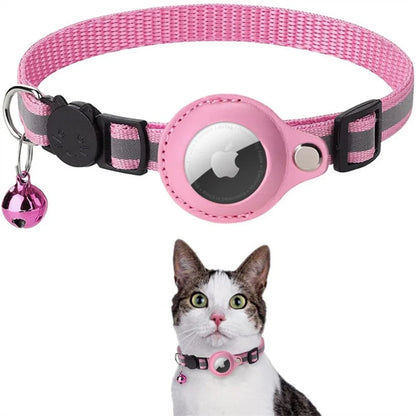 CAT GPS Tracking Collar with Quick-Release Fastener and Reflective Design for Improved Nighttime Visibility