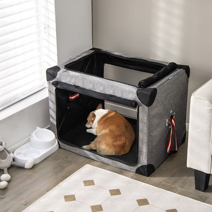 Trasportino per Cani Pieghevole Con 3 Aperture Telaio in Metallo, Kennel Portatile Morbido Da Viaggio 3 Dimensioni